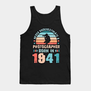 Photographer born 1944 80th Birthday Gift Tank Top